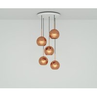 Copper 25cm Round LED Pendant