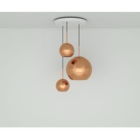 Copper Trio Round LED Pendant