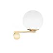 Marchetti Luna R1 DX Wall Light with Blown Glass in Satin Gold