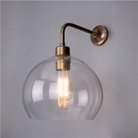 Eden 25cm Clear Glass Wall Light Globe Glass