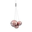 Lodes Random 2700K LED Pendant with Blown Glass Diffuser in Red Gold