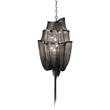 Terzani Atlantis Large Three-Tier Pendant with Shimmering Chainmail in Black Nickel