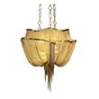 Terzani Atlantis Two-Tier Pendant with Draped Shimmering Chainmail in Gold Plated