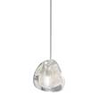 Terzani Mizu LED Pendant with Crystal in Clear/Silver Dust