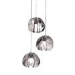 Terzani Mizu 3-Light LED Pendant with Crystal in Clear