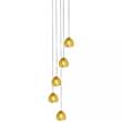 Terzani Mizu 7-Light LED Pendant in Clear/Gold