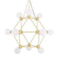 Helena 12-Light Frosted Glass Pendant