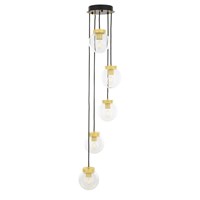 Agusta 5-Light Clear Glass Pendant