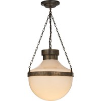 Schoolhouse Modern Antique Brass Pendant