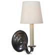 Visual Comfort Channing Single Wall Light with Natural Paper Shades in Bronze