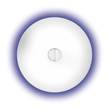 Flos Button HL Wall and Ceiling Diffused Light with Blown Glass in Opal/Blue