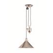 Elstead Provence 1-Light Rise & Fall Pendant in Polished Nickel