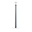 Roger Pradier Olympic 2 Large Clear Cylindrical LED Lamp Post with Anodised Reflector in Black Grey