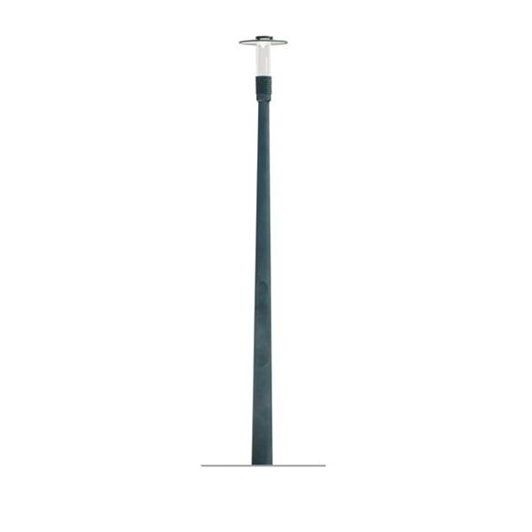 Roger Pradier Olympic 2 Large Clear Cylindrical LED Lamp Post with Anodised Reflector