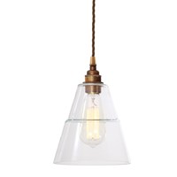 Lyx Adjustable Traditional Pendant Clear Glass Shade