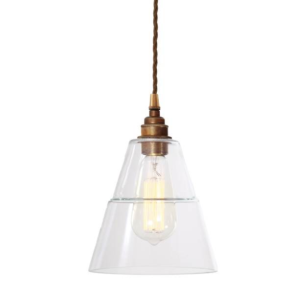 Mullan Lighting Lyx Adjustable Traditional Pendant with Clear Glass Shade