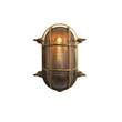 Mullan Lighting Ruben Small Oval Marine Wall Light in Antique Brass