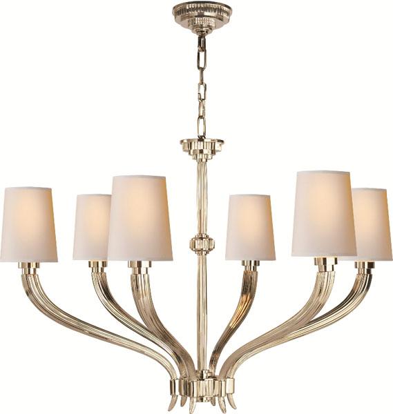 Visual comfort chandelier shop with shades