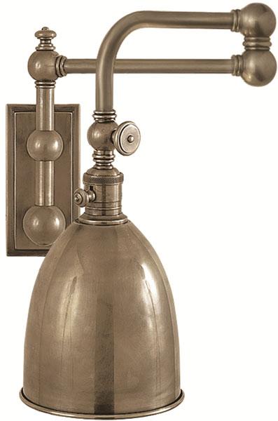 Visual Comfort Pimlico Double Swing Arm Wall Light with Metal