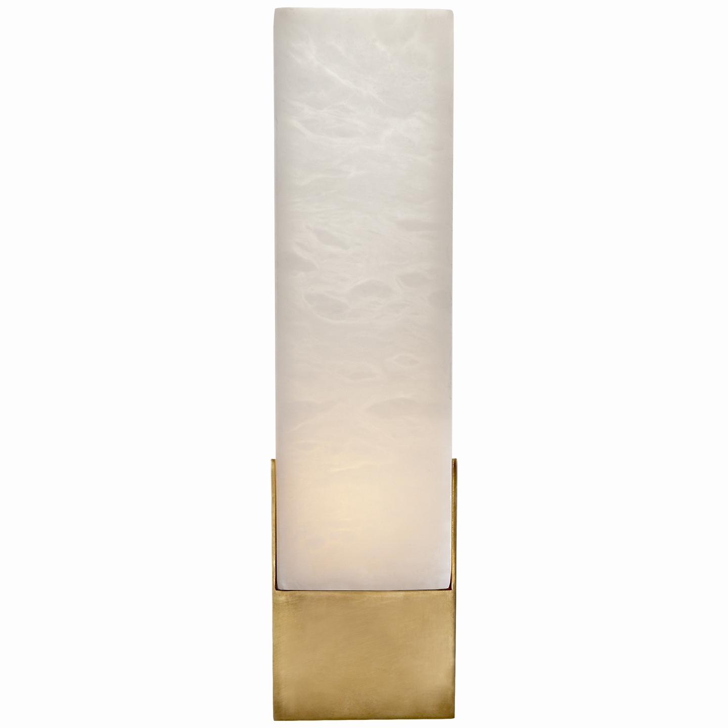 Visual Comfort Covet Tall Box Alabaster Wall Light Antique