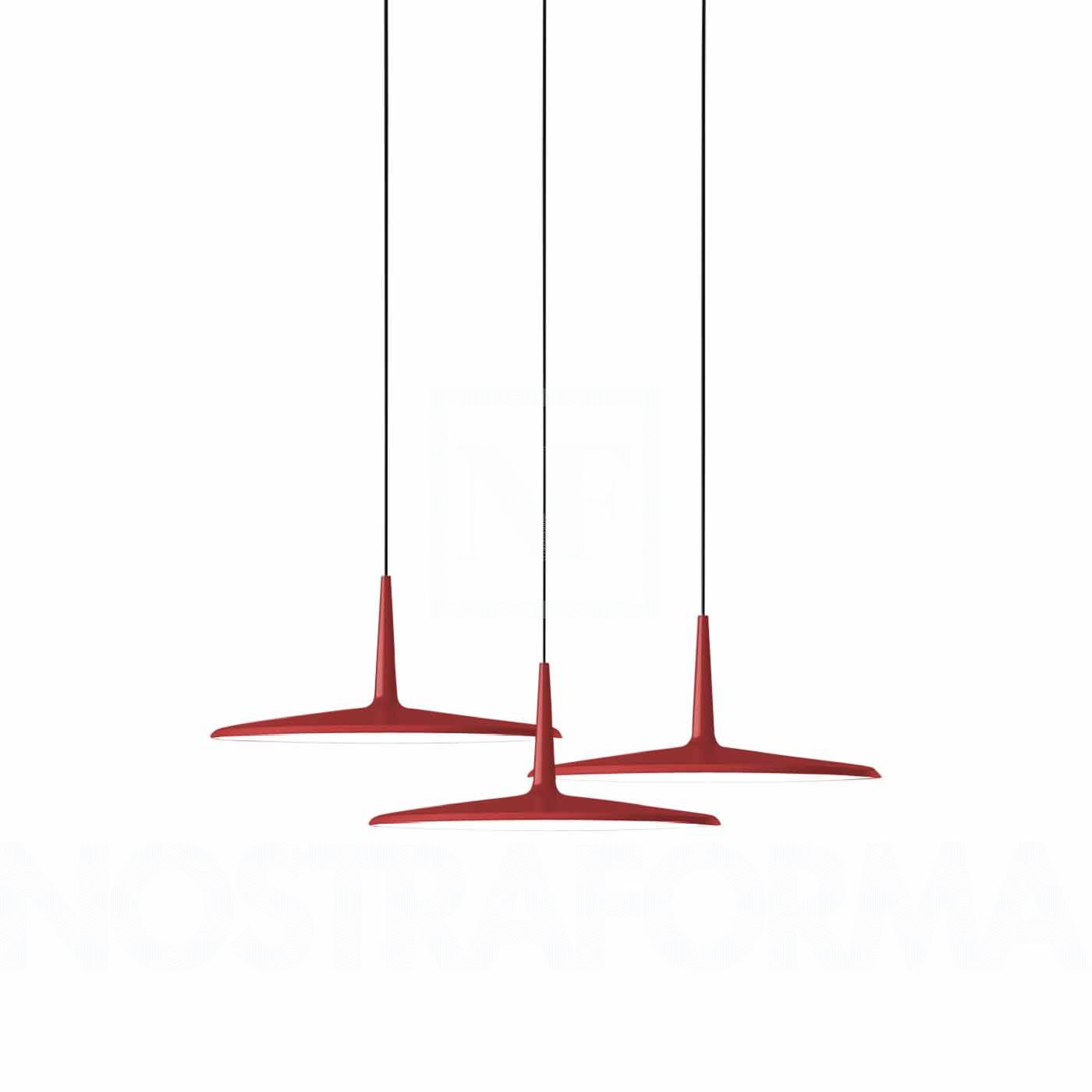 Vibia Skan Three Light LED Pendant with Methacrylate Diffuser