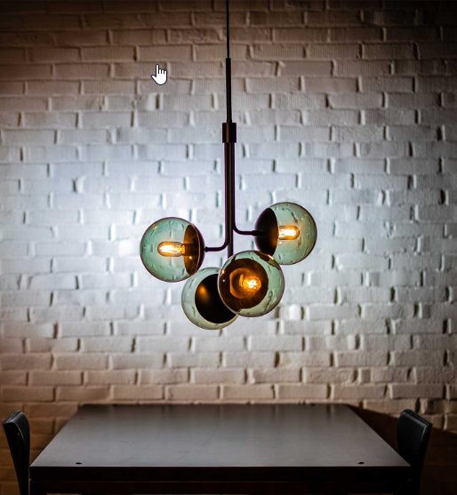 Rubn Lord Bouquet Pendant 4 Light with Globe Blown Glass Matt