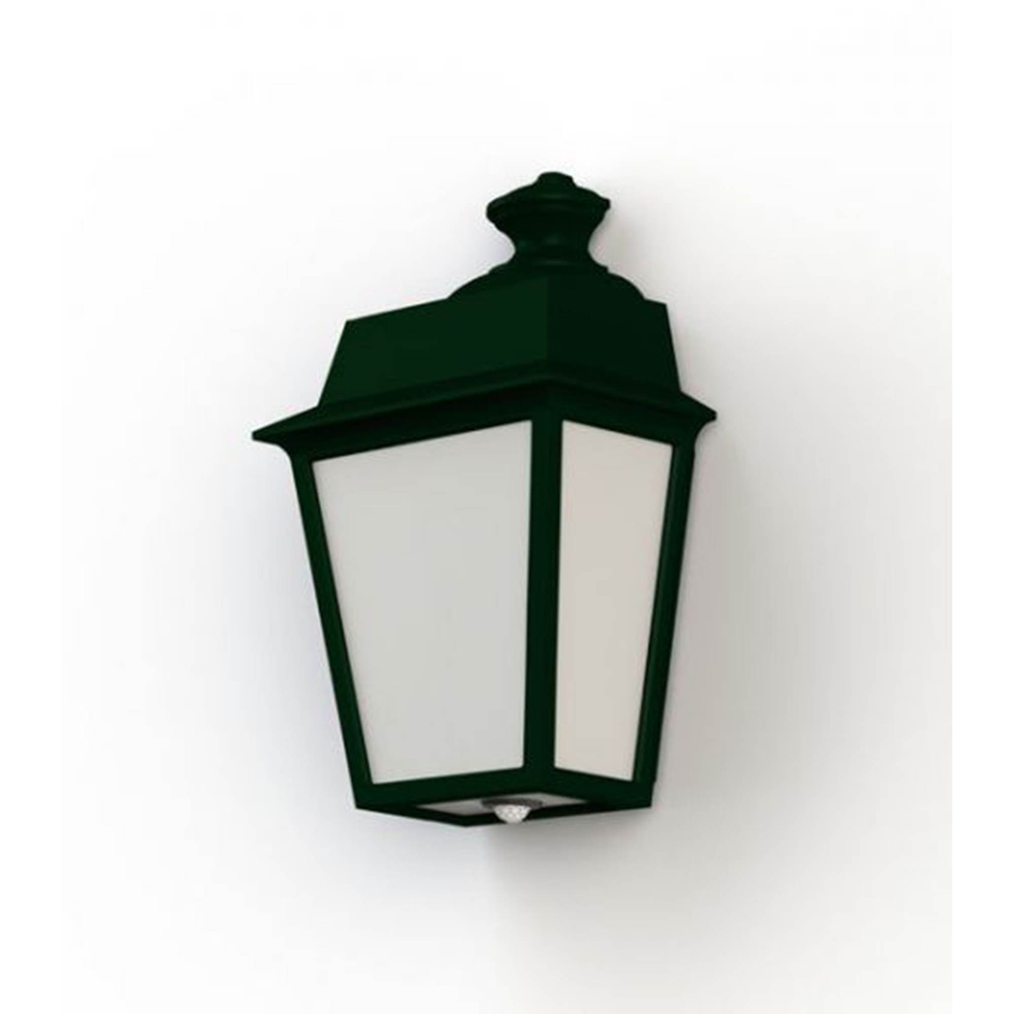 Roger Pradier Place des Vosges 1 Evolution Model 2 Opal Glass E27 Wall  Light with Injection-Moulded Aluminium - Fir Green