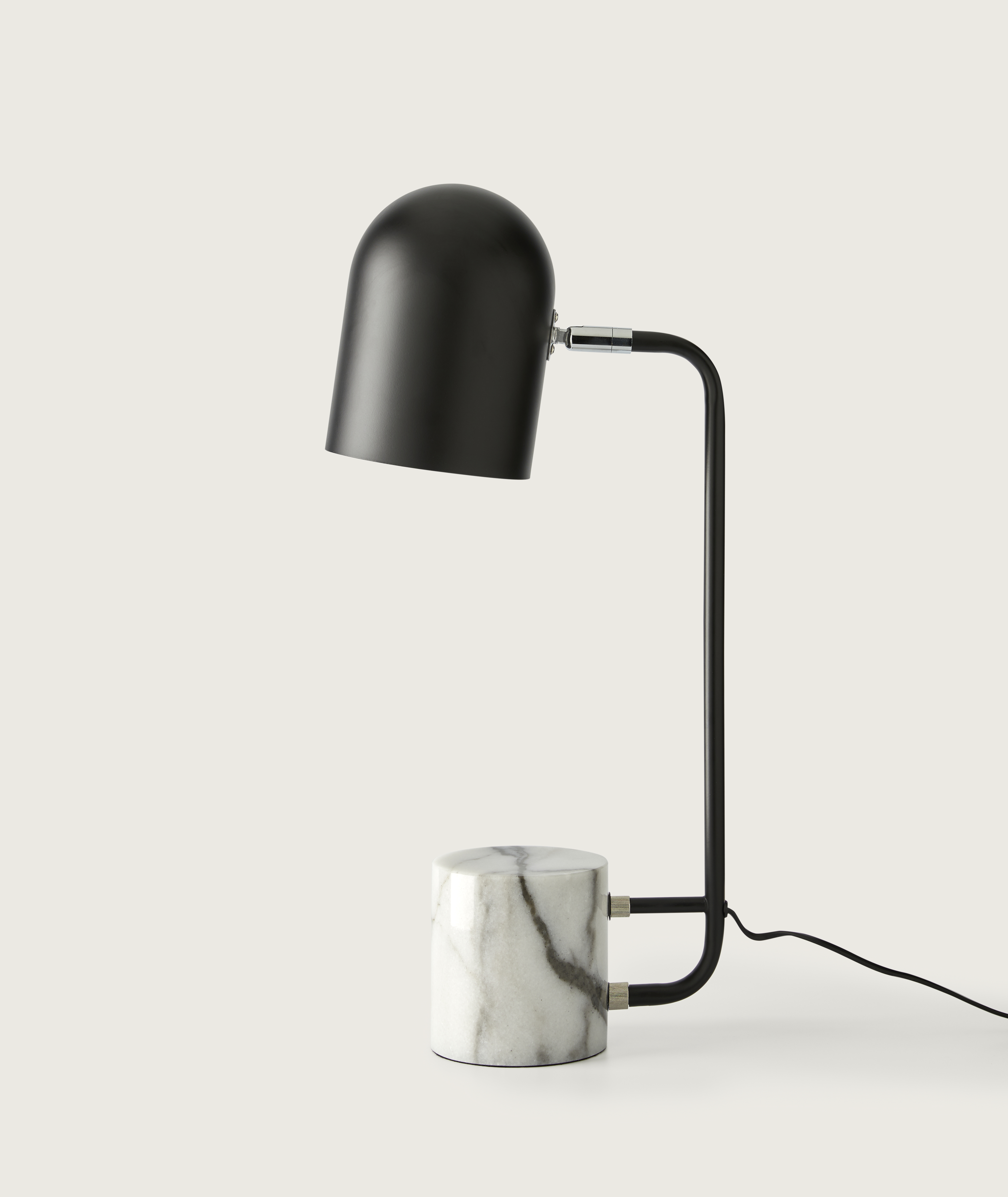 Black chrome table sales lamp